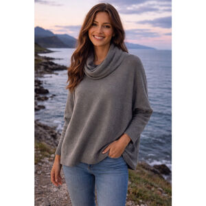 Eastside Westside Lambswool Sweater Cowl Neck Oversized Parisian Old Money Soft